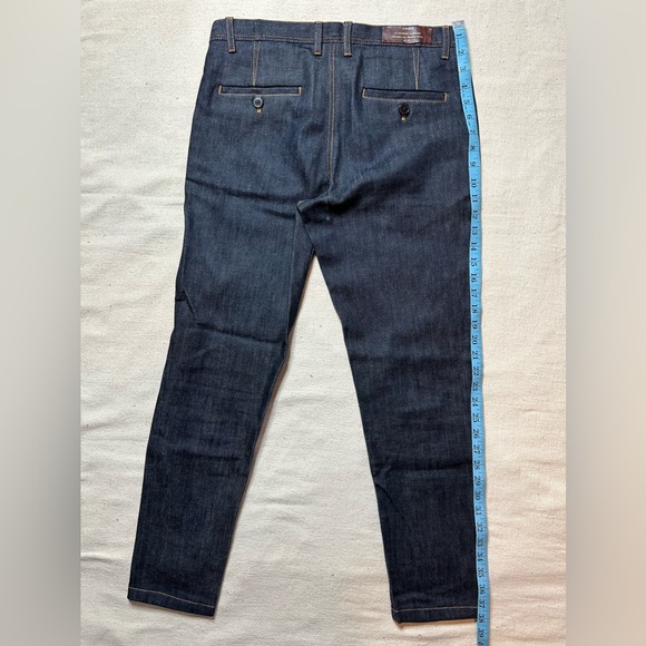 Zara Mens Raw Denim Flat Front Jeans - Picture 9 of 10